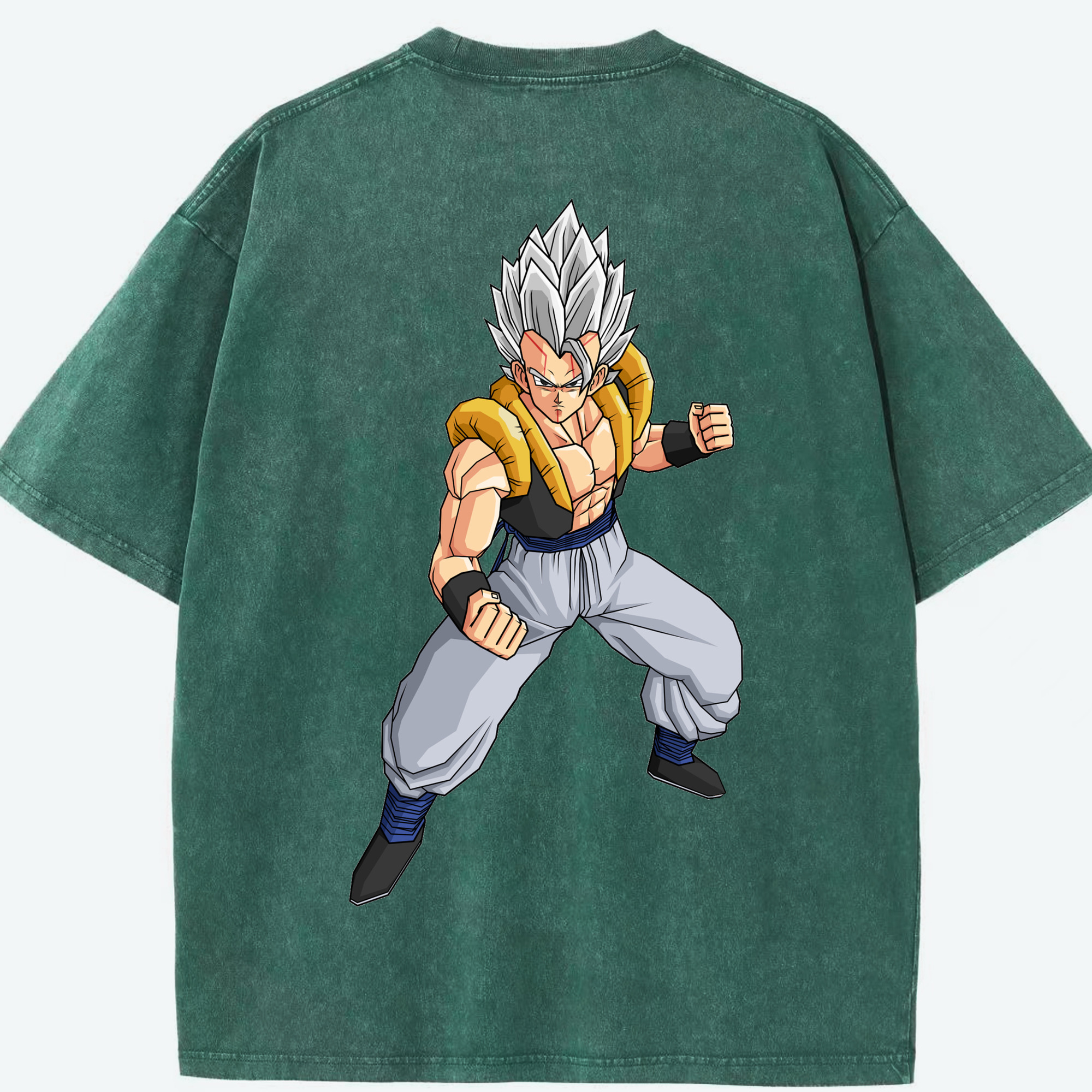 （画像用） ドラゴンボール ベジータ四世（Bejīta Yonsei）DRAGON BALL Vegeta IV 綿100% ヴィンテージ風 半袖Tシャツ（背面プリント）